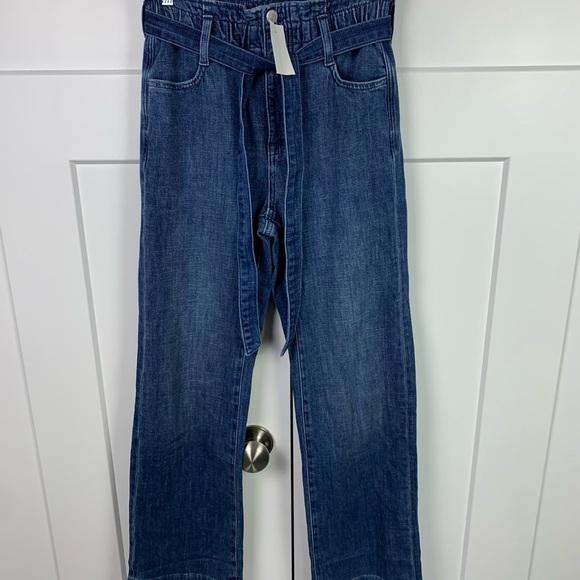 NWT J Crew Factory Paperbag Slim Wide Leg Jeans Size 24T 24 Tall - Picture 3 of 9